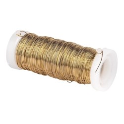 Drut metalowy o długości 50 m, Ø 0,3 mm, złoty