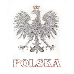 Aplikacja Hot Fix Orzeł Polski z kamieni – rozmiar A4
