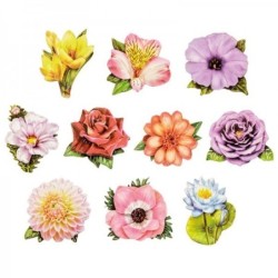 Motywy 3D, Elitarne kwiaty, rozm. 7-8,5 cm, 10szt
