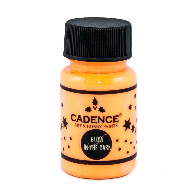 Farba fluorescencyjna Glow In the Dark 50ml, Pomarańczowy