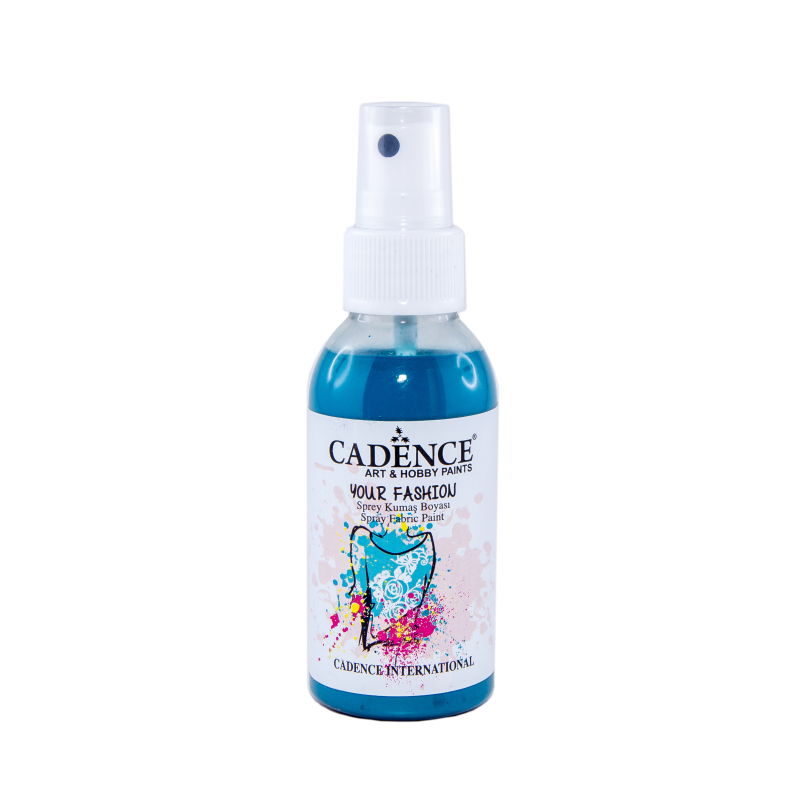Farba do tkanin w sprayu ciemny turkus 100ml