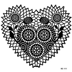 Szablon Siluet do ozdabiania tkanin, Serce, rozm. 25x25 cm