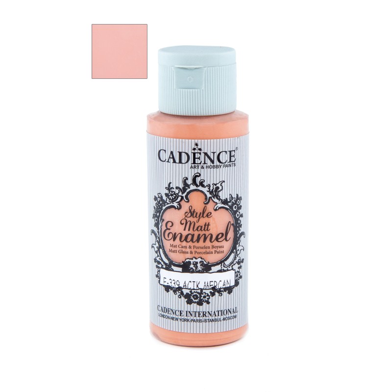 Cadence, Farba matowa do szkła i porcelany, 59ml jasny koral