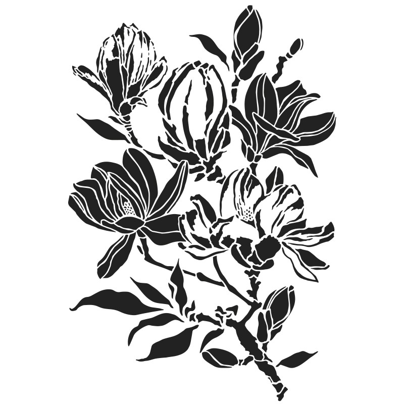 Szablon - magnolia rozm. A4