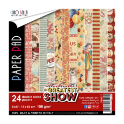 The Greatest Show zestaw 24 kartek 15x15cm