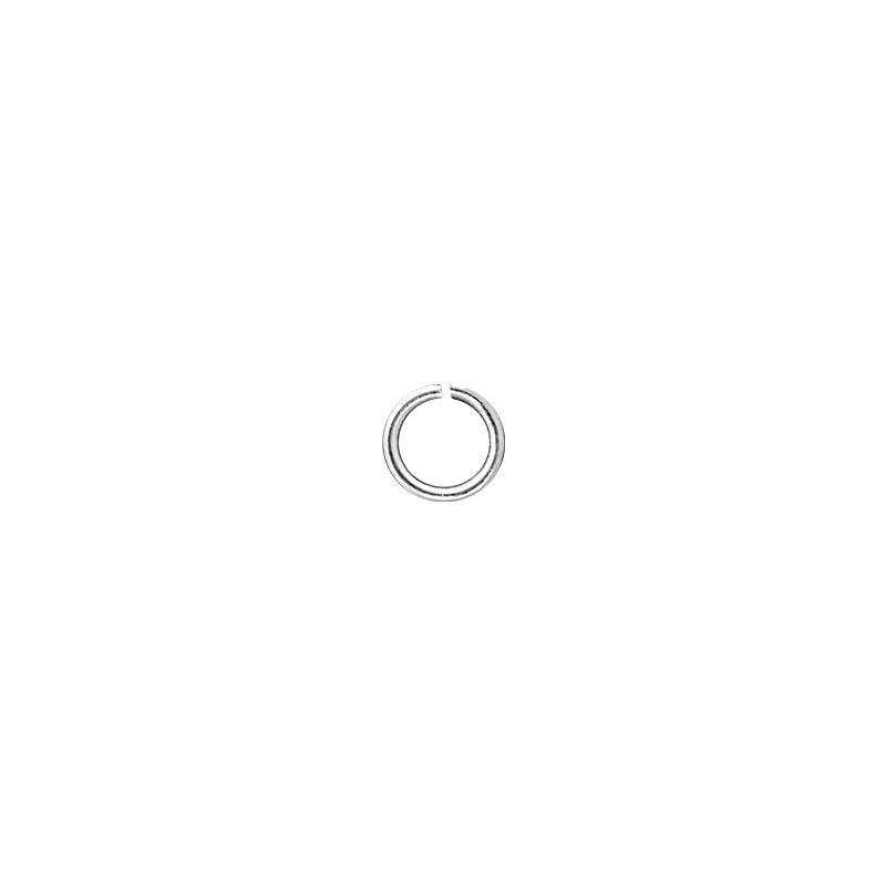 Pierścienie dzielone / łączące, srebrne, 6 mm, 100 sztuk