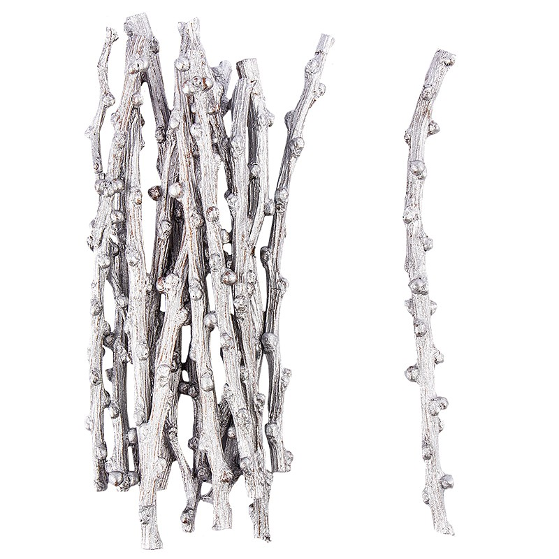 Gałęzie, 10-20 cm, 30 g, srebrny