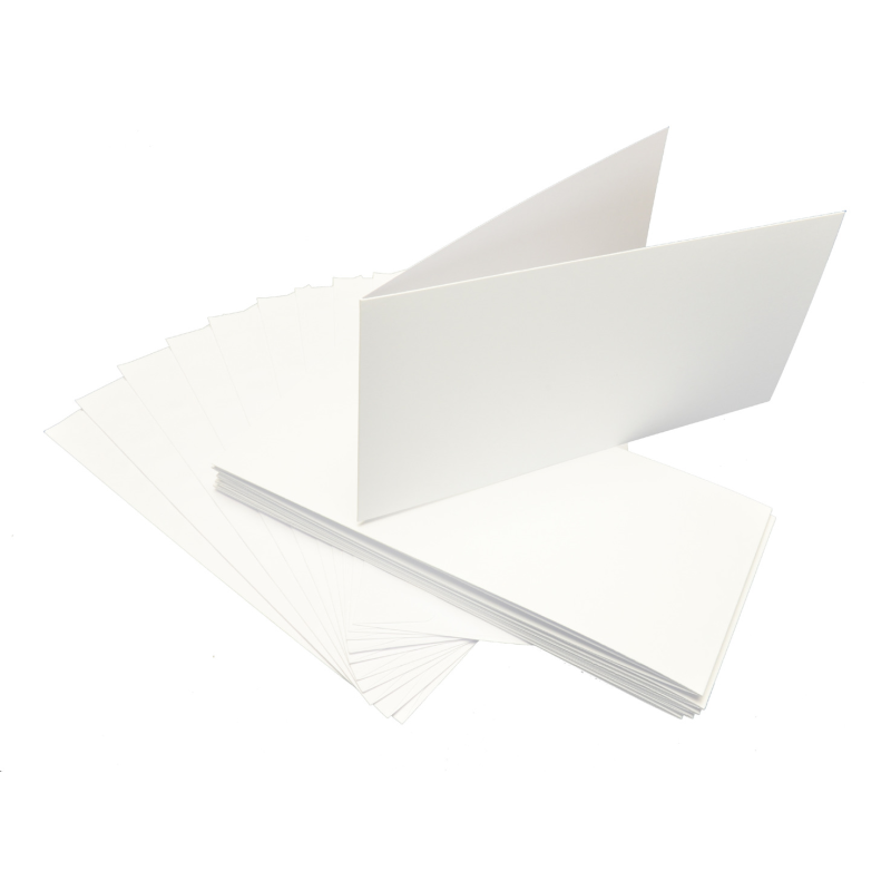 Baza kartki DL pozioma 9,9x21cm biała matowa 10szt