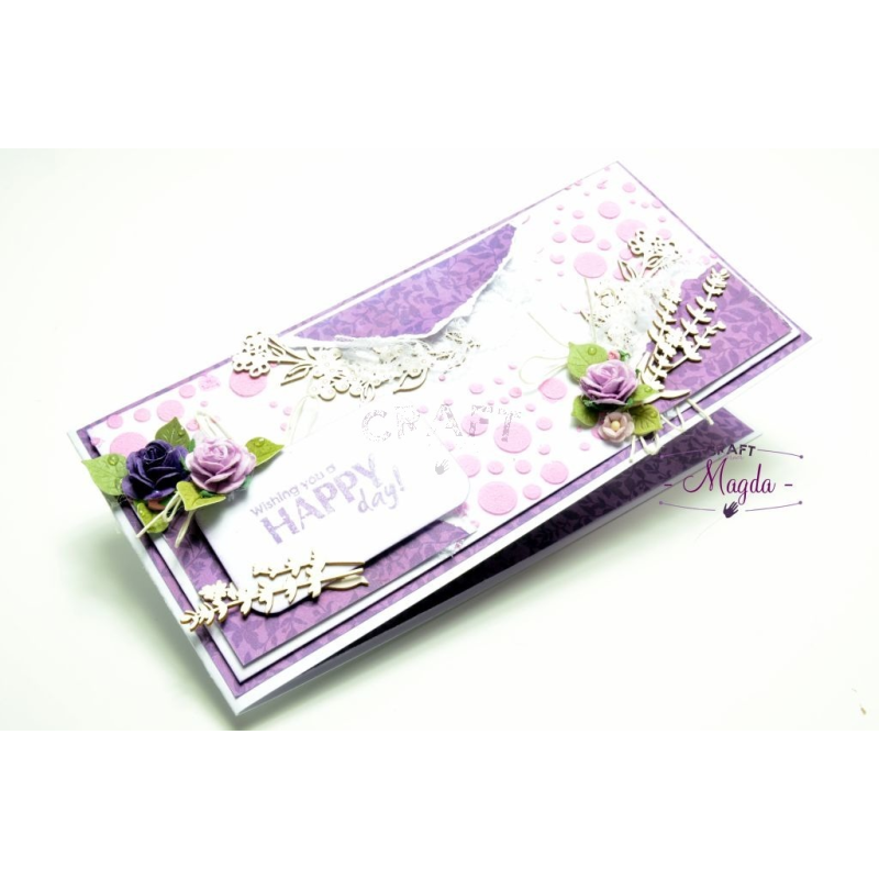Baza kartki DL pozioma 9,9x21cm biała matowa 10szt