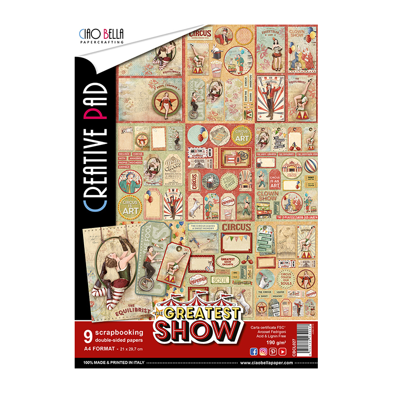 The Greatest Show zestaw 9 kartek A4 CBCL027
