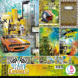 Start your engines zestaw 12 kartek 30,5 x 30,5cm