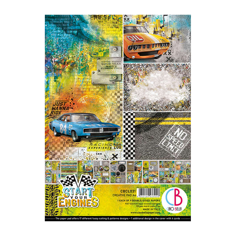 Start Your Engines zestaw 9 kartek A4