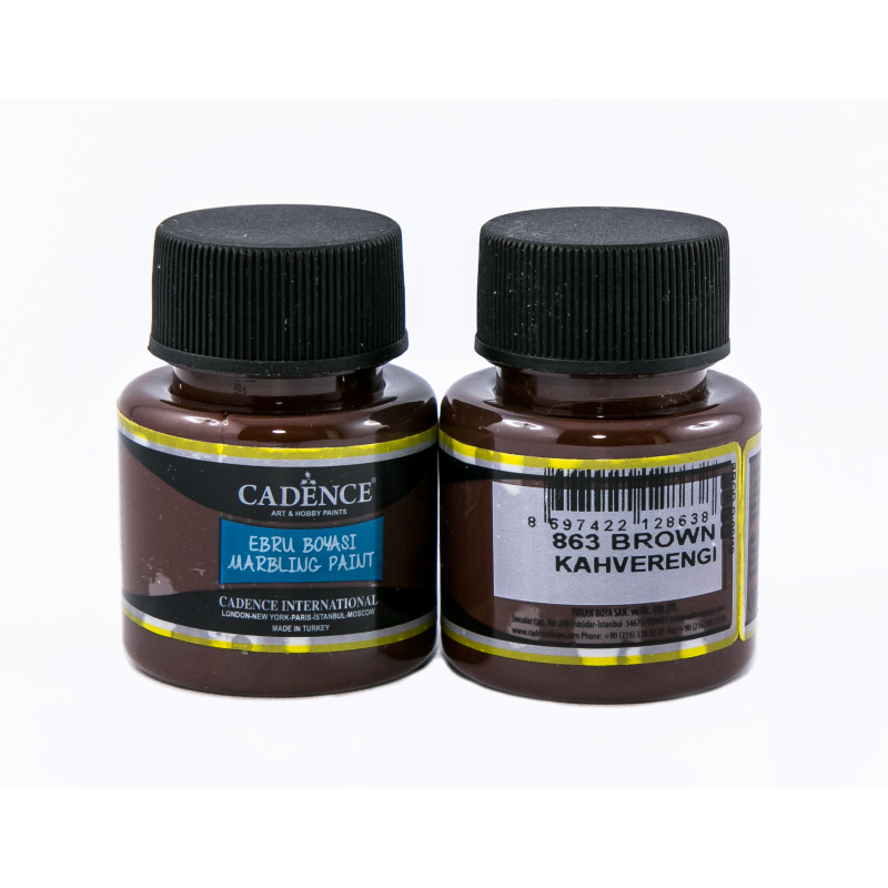 Farba ebru marbling 45ml brąz