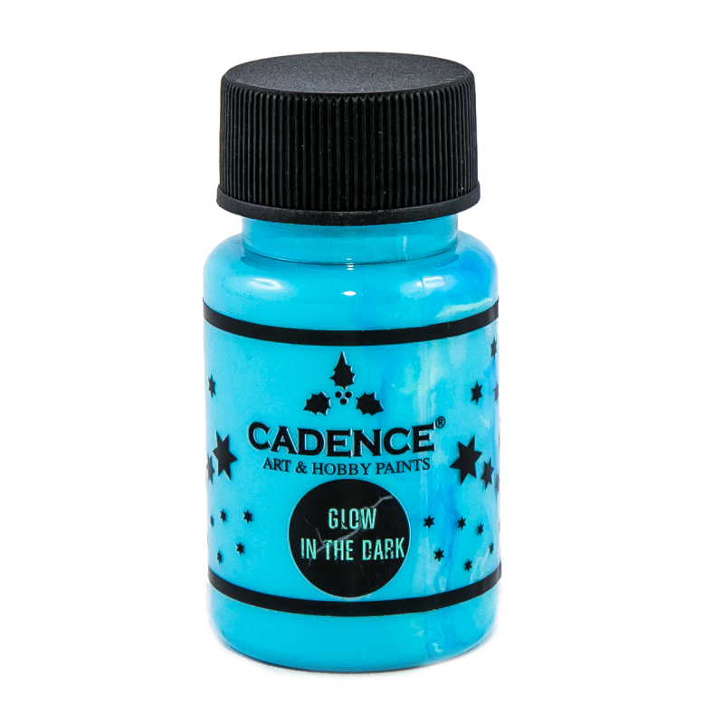 Farba fluorescencyjna Glow In the Dark 50ml, Niebieski