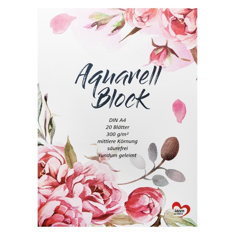 Blok akwarelowy A4, 20 ark., 300g