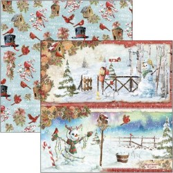 Snowmen arkusz papieru rozm. 30,5x30,5 cm
