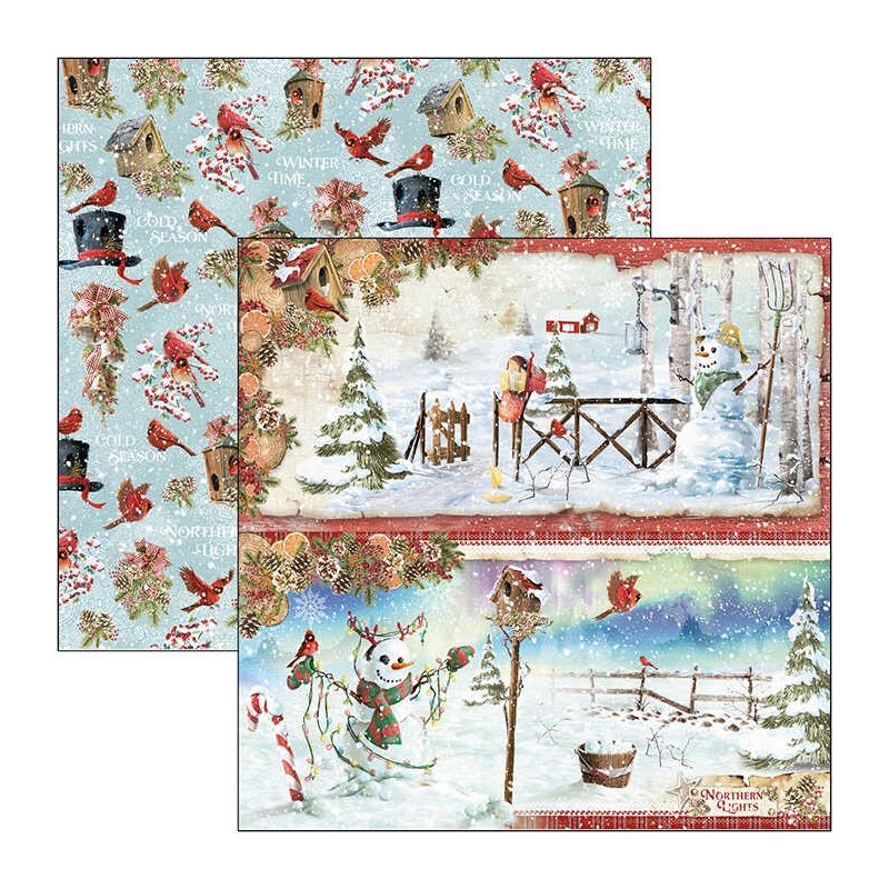Snowmen arkusz papieru rozm. 30,5x30,5 cm
