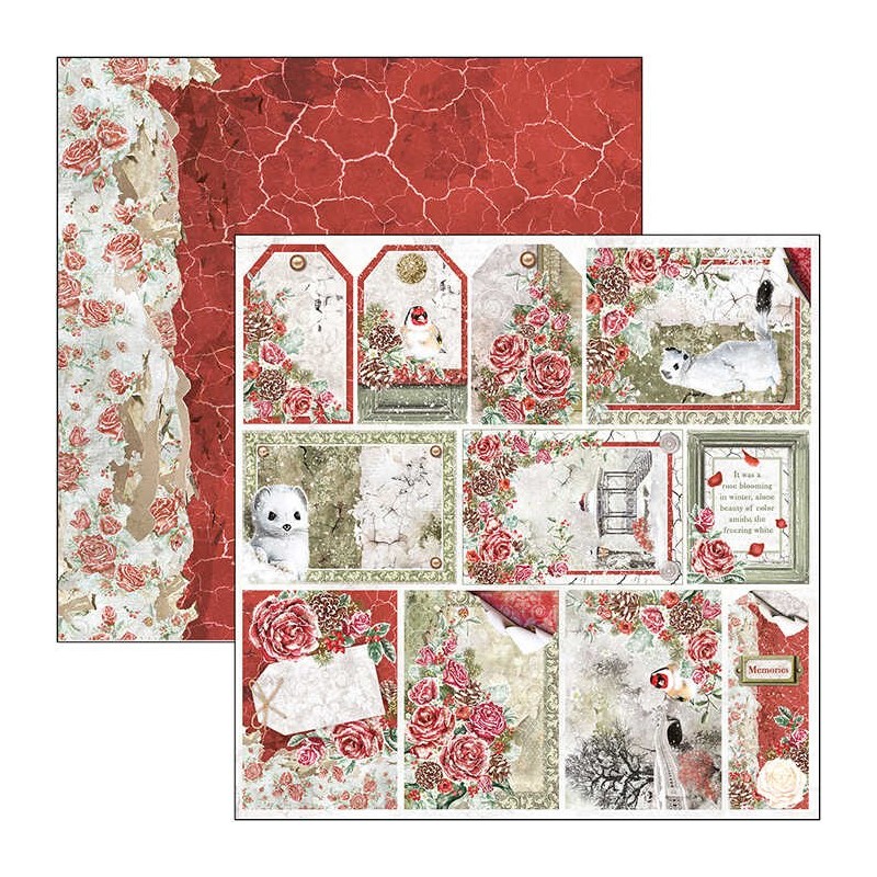 Frozen Roses ramki arkusz papieru rozm. 30,5x30,5 cm