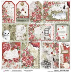 Frozen Roses ramki arkusz papieru rozm. 30,5x30,5 cm