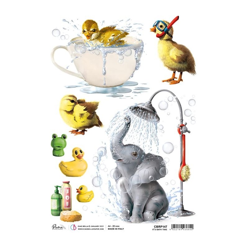Piuma papier ryżowy, rozm. A4, It's Bath Time
