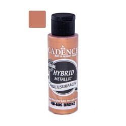 Farba hybrydowa metalik 70ml, brąz
