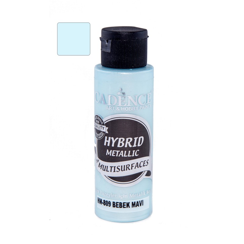 Farba hybrydowa metalik 70ml, dziecięcy niebieski
