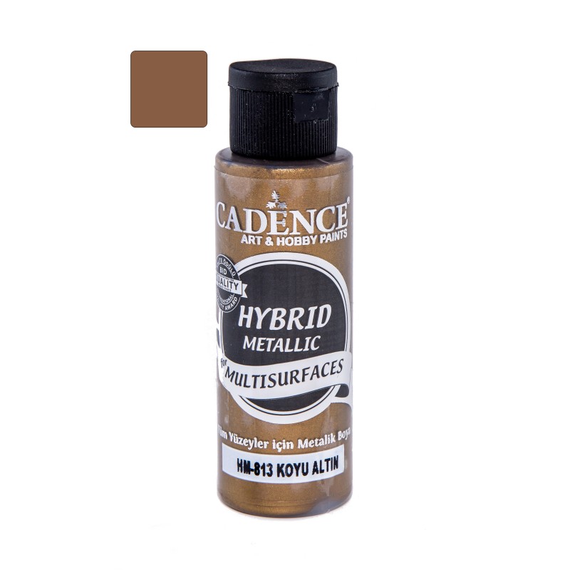 Farba hybrydowa metalik 70 ml, ciemne złoto