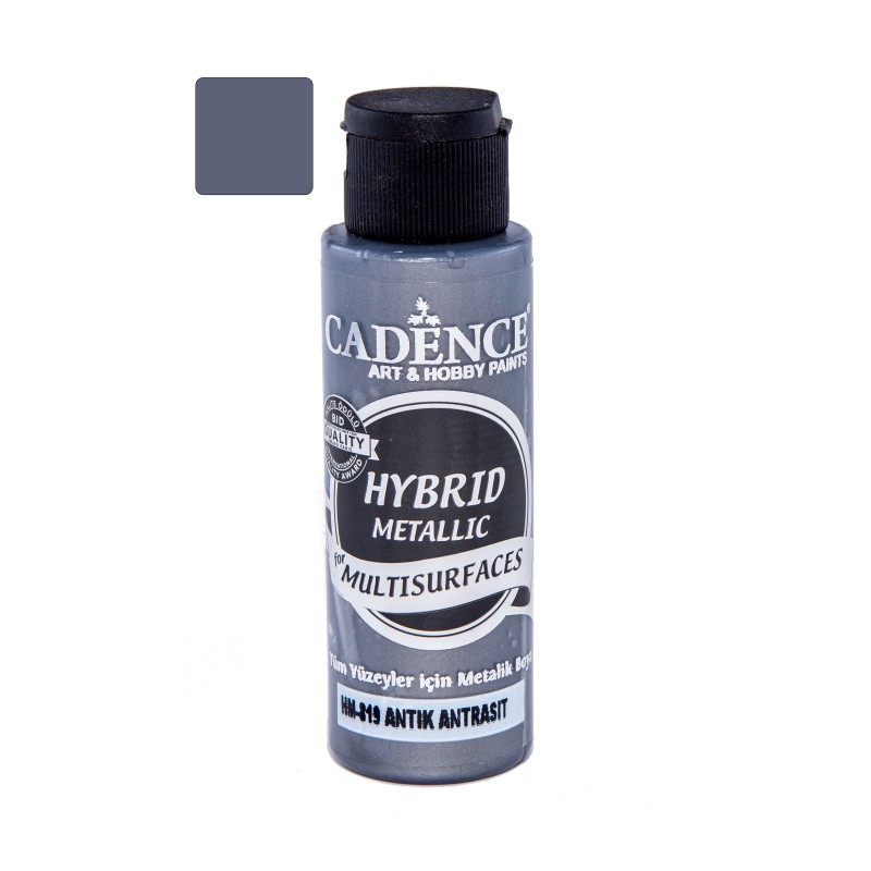 Farba hybrydowa metalik 70ml, antracyt