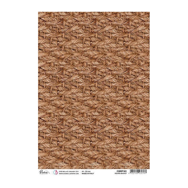 Piuma papier ryżowy, rozm. A4, Woven Basket