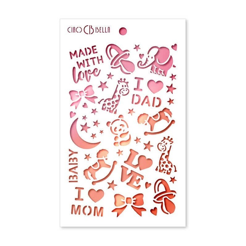 Szablon Ciao Bella 12 cm x 20 cm