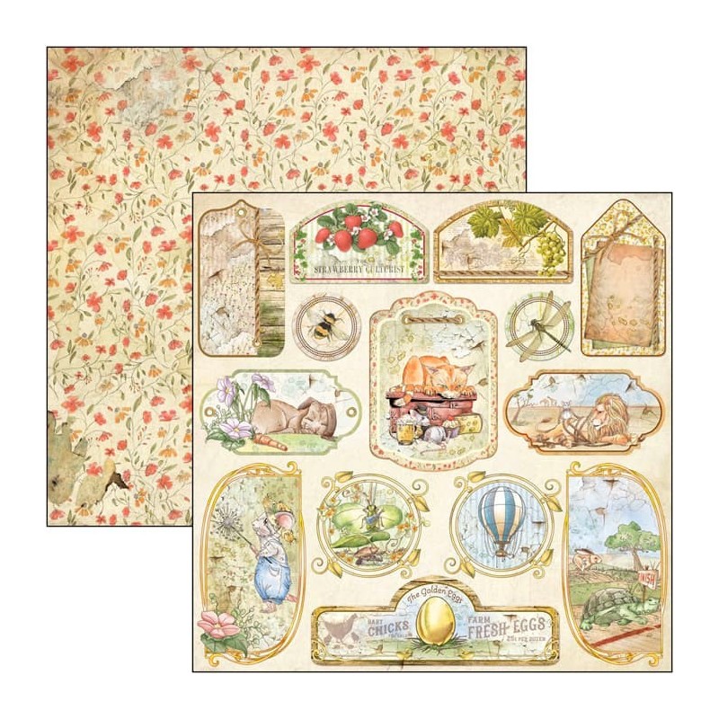 Aesop's Fables Tags & Frames arkusz papieru, 30,5cm x 30,5cm