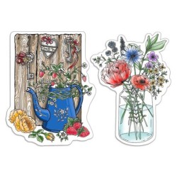 Stemple zestaw 10x15cm, Fraises et fleurs savages