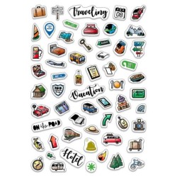 Stemple zestaw 10x15cm, BuJo Travel