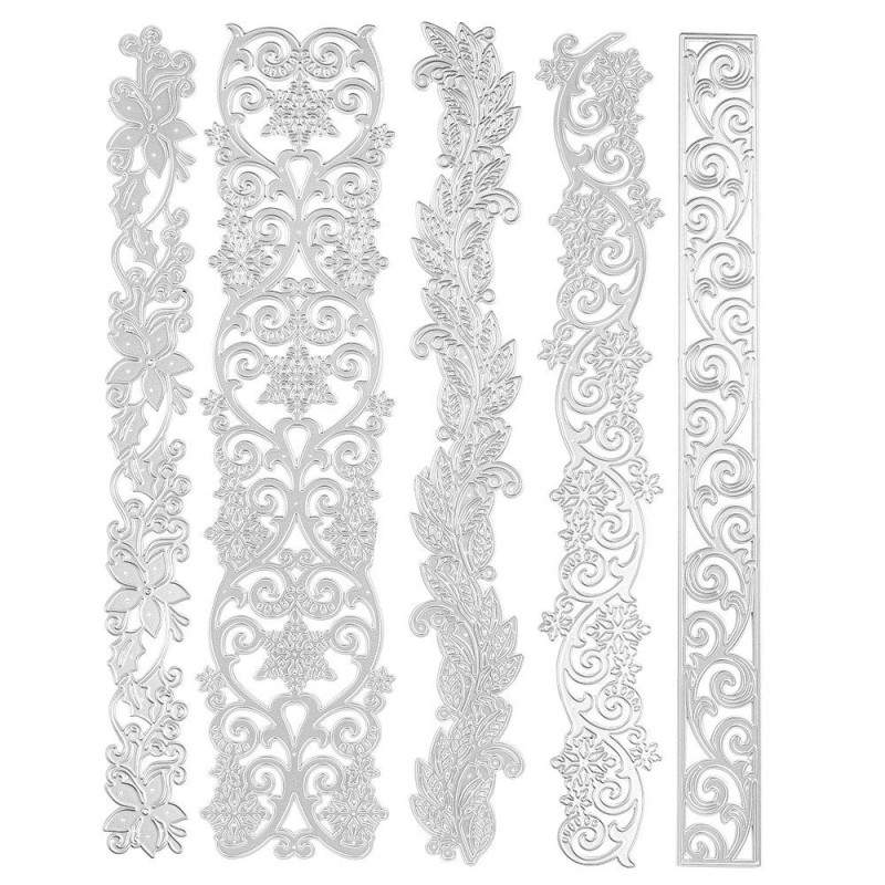 Wykrojnik, ornamenty, duże 5szt