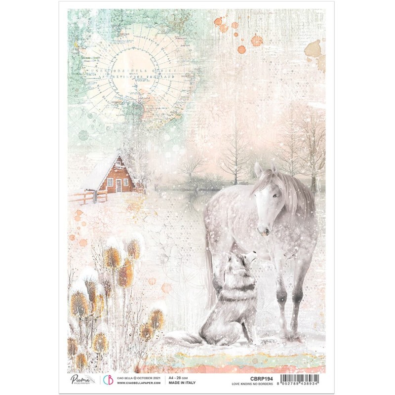 Papier ryżowy Piuma, rozm . A4, Love knows