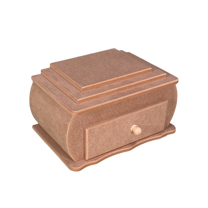 Pudełko z mdf z szufladą, rozm. 17x25x13cm