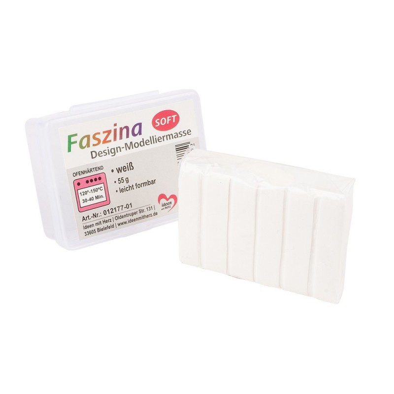 Modelina termoutwardzalna, Faszina Soft, 55g, biała
