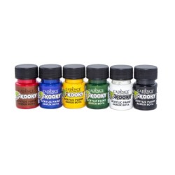 Farby akrylowe KOOKY, zestaw 6 szt x 30 ml