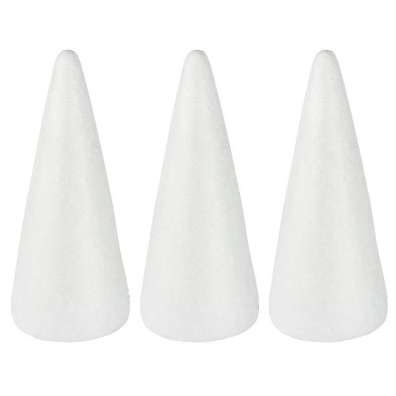 Stożki styropianowe 14,5 x 6,3 cm, 3 szt