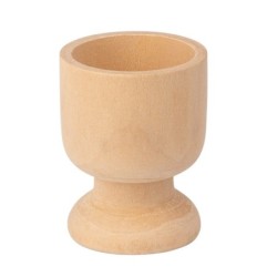 Podstawka na jajko, drewniana,  wys. 5cm, Ø 3,8cm, 6 sztuk