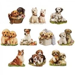 Motywy 3D Psy, rozm. 7 cm,...
