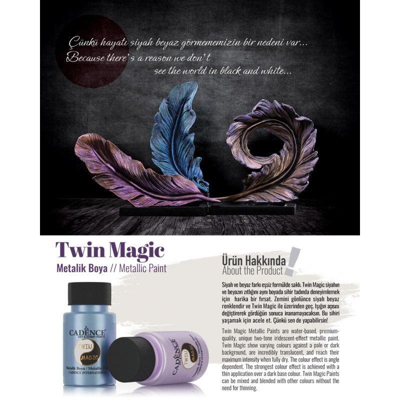 Farba opalizująca Twin Magic 50 ml, zielony-niebieski
