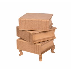 Pudełko mdf książka, 3 poziomy, farby akrylowe Kooky gratis