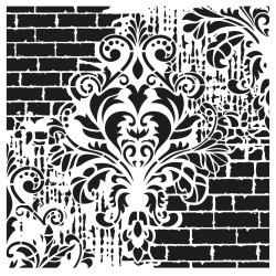Szablon Cadence 25x25 cm – mix wzorów, do ścian, mebli i decoupage, nr 02