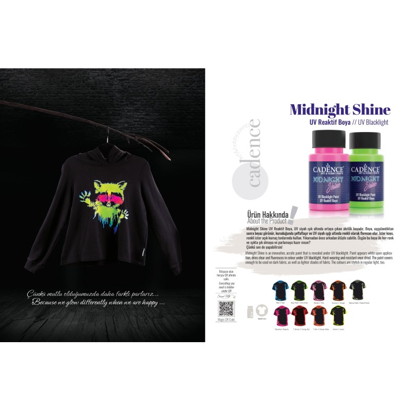 Cadence Midnight Shine pomarańcz– farba akrylowa UV
