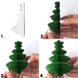 Dekoracja honeycomb bączek 5 szt. – ozdoba papierowa