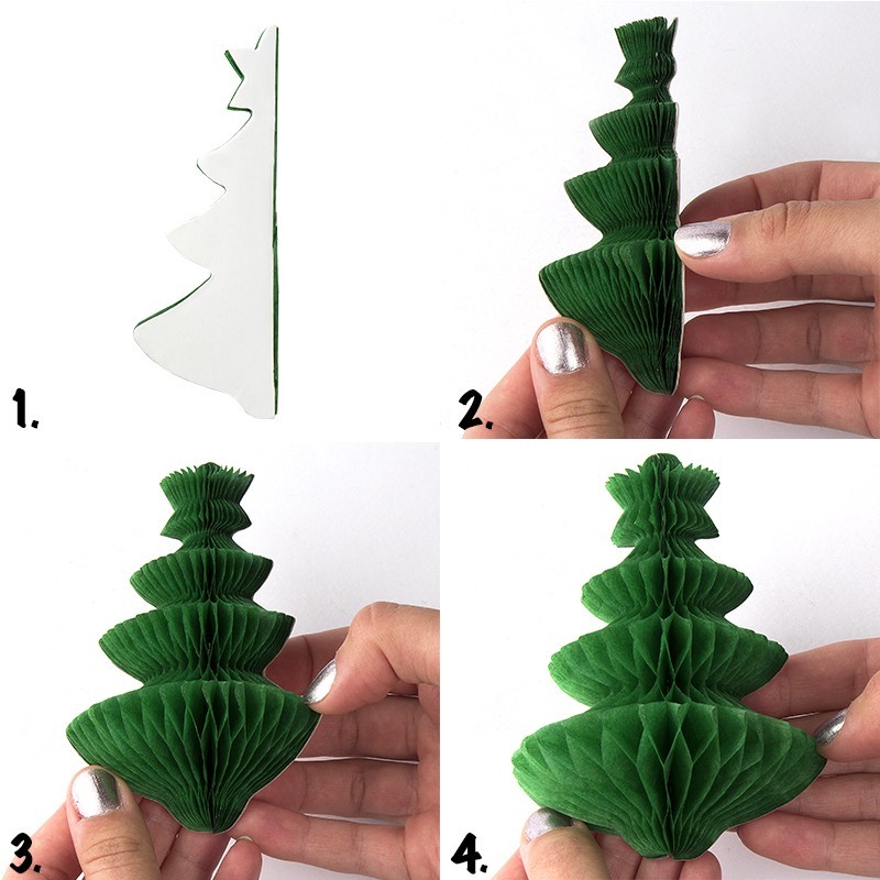 Dekoracja honeycomb bączek 5 szt. – ozdoba papierowa