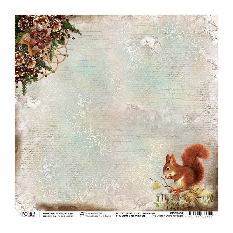 Sound of Winter arkusz papieru rozm. 30,5x30,5 cm CBSS056