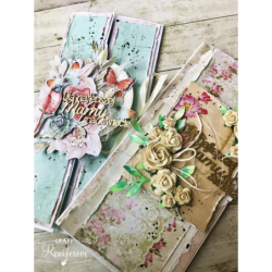 Baza kartki DL okiennica 9,9x21cm + koperta biała matowa 10szt