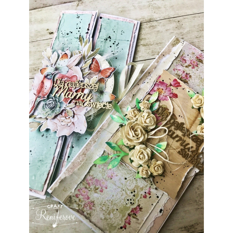 Baza kartki DL okiennica 9,9x21cm + koperta biała matowa 10szt